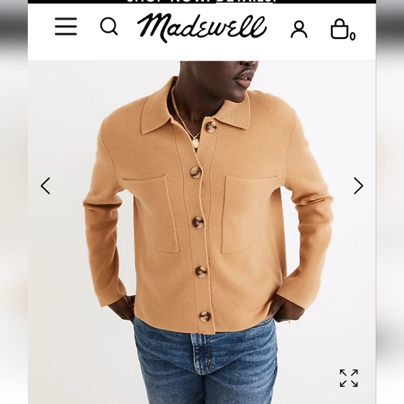 Madewell chore merino wool sweater jacket size xxs NWT - Picture 9 of 10